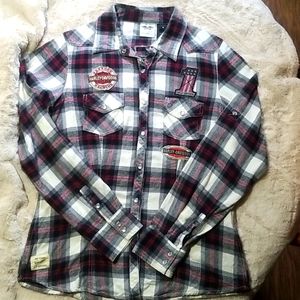 Harley Davidson lightweight flannel worn once